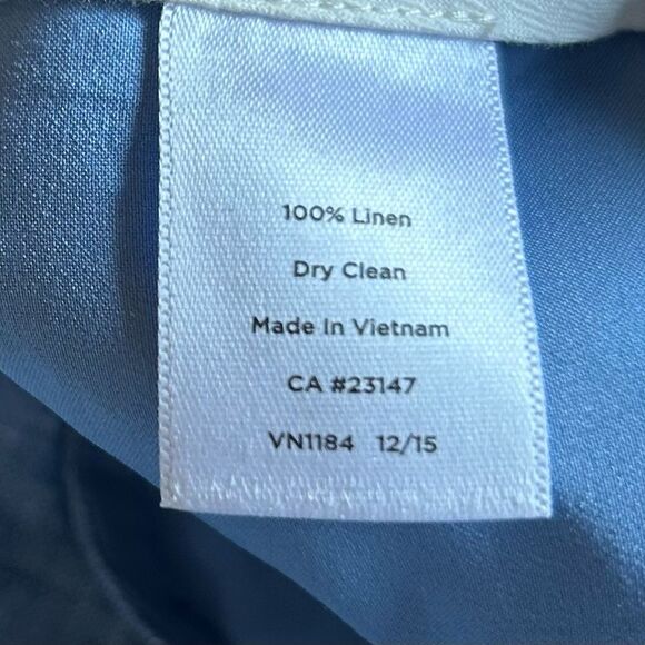 Talbots Light Blue Linen Cropped Pants Size 6 - Picture 9 of 10